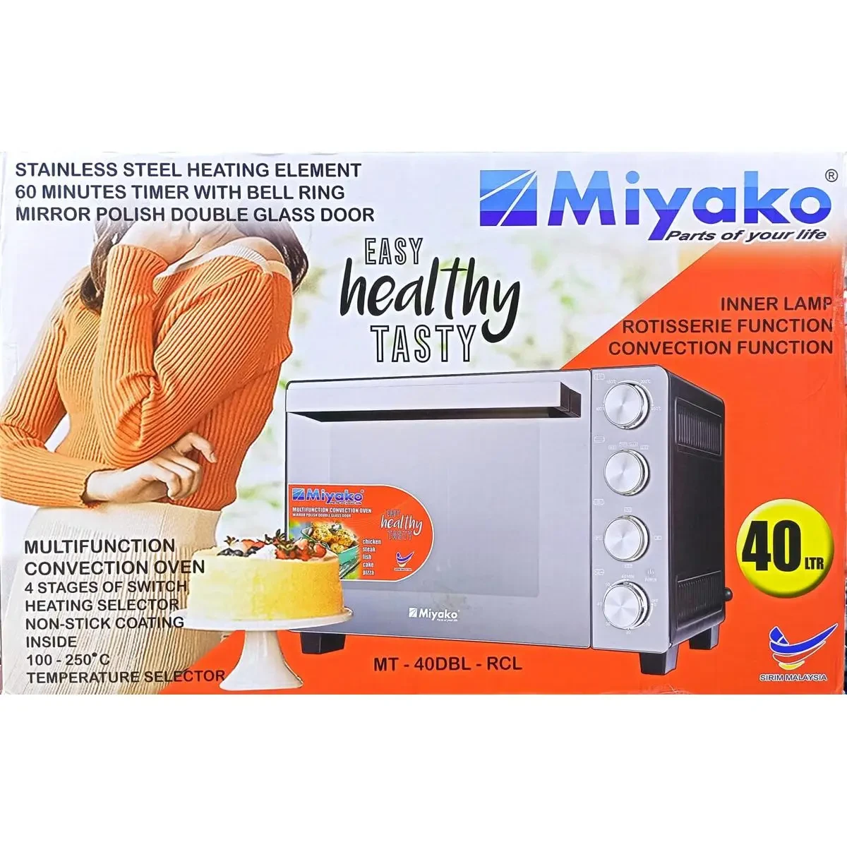 Miyako 40 Liter Convection Electric Oven MT -40DBL