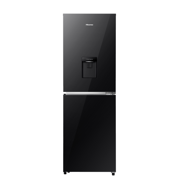 Hisense 270L BMF Inverter Glass Door with Dispenser Refrigerator RB1G266NM Mirror Black